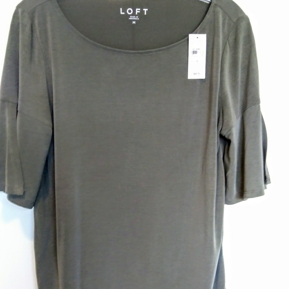 Loft Super Soft Knit Top Split Half Sleeve